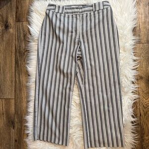 Nine & Company Women’s 6 Black White Striped Stretch Straight Leg Dress Pant
